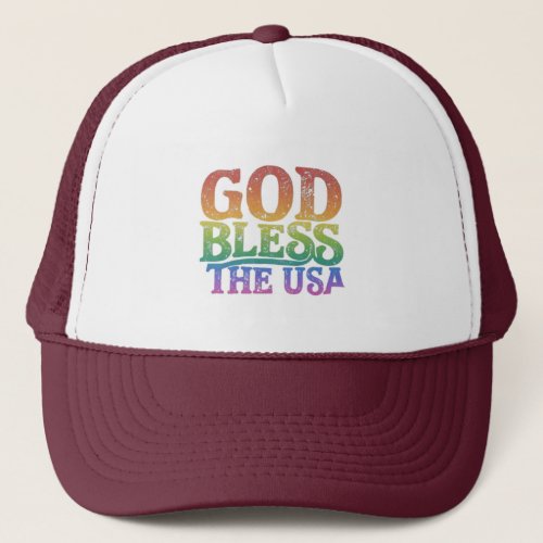 God bless the usa trucker hat