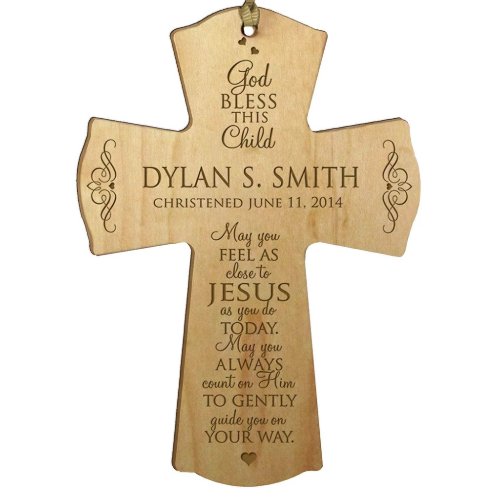 God Bless This Child 45 X 6 Maple Wood Ornament