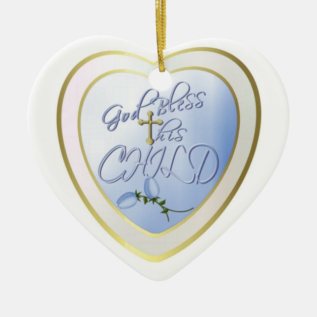 God Bless this Child Ceramic Ornament (Front)