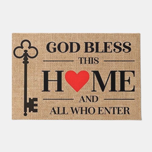 God Bless This Home Doormat