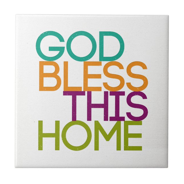 God Bless This Home Tile (Front)