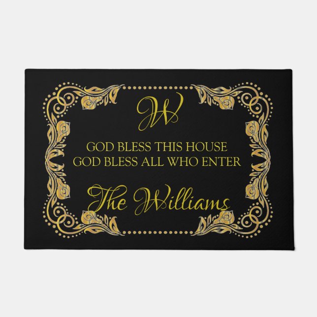 God bless this house doormat (Front)