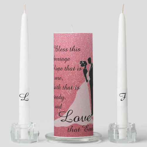 God Bless this Marriage Unity Candle Set