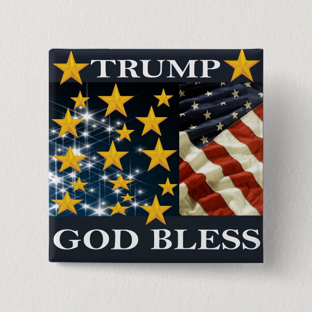 GOD BLESS TRUMP BUTTON (Front)