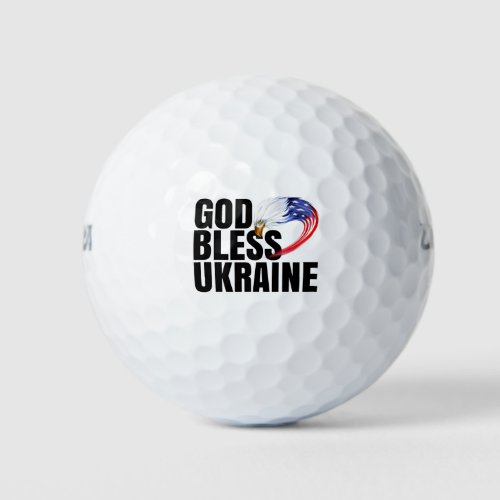 GOD BLESS UKRAINE WE SUPPORT UKRAINE GOLF BALLS