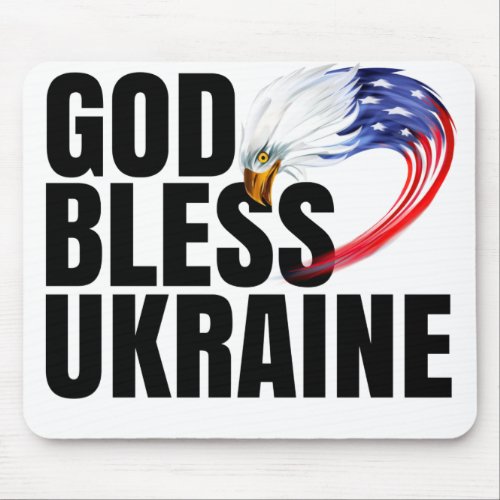 GOD BLESS UKRAINE WE SUPPORT UKRAINE MOUSE PAD