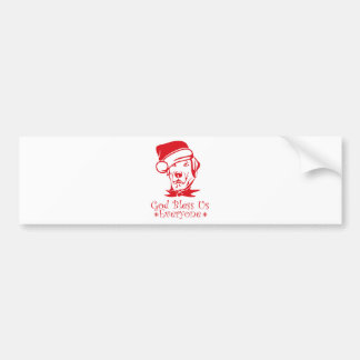 god bless us christmas bumper sticker