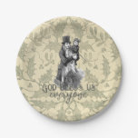 God bless us everyone Dickens Christmas Carol Paper Plates