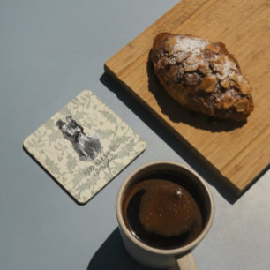 God bless us everyone Dickens Christmas Carol Square Paper Coaster