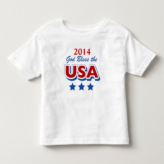 God Bless USA 2014 Toddler T Shirt template (Front)