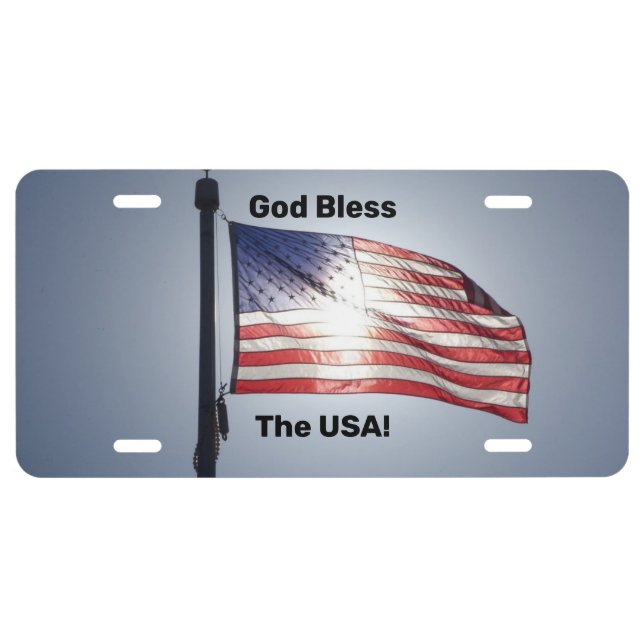 God Bless USA License Plate (Front)