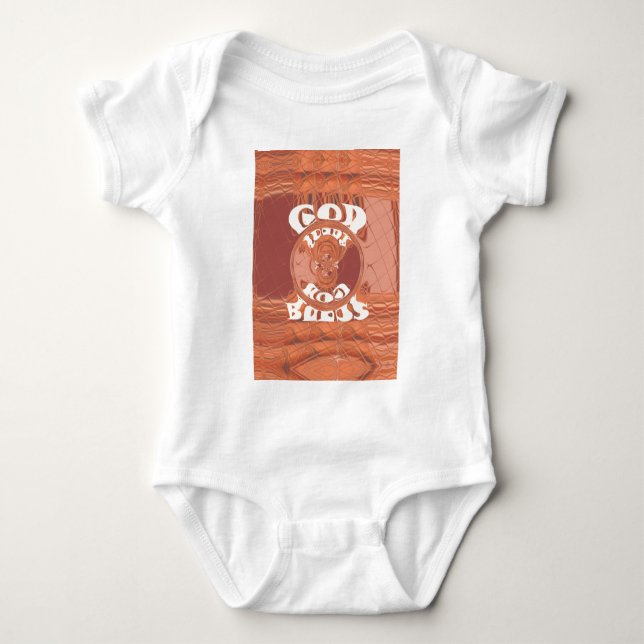 God Bless You – African-Inspired Spiritual Print  Baby Bodysuit (Front)