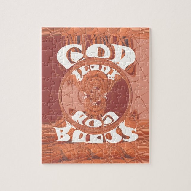 God Bless You – African-Inspired Spiritual Print D Jigsaw Puzzle (Vertical)