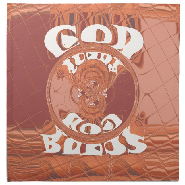 God Bless You – African-Inspired Spiritual Print D Napkin (Front)