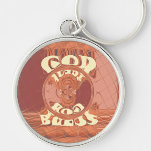 God Bless You – African-Inspired Spiritual Print  Keychain