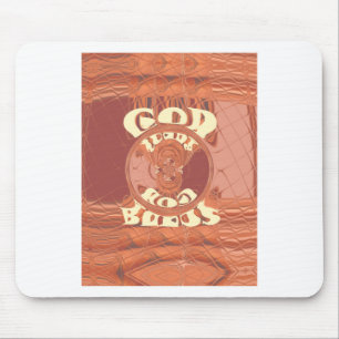 God Bless You – African-Inspired Spiritual Print Mouse Pad