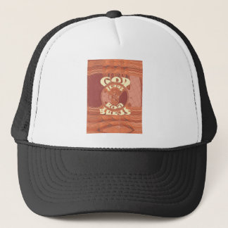 God Bless You – African-Inspired Spiritual Print Trucker Hat