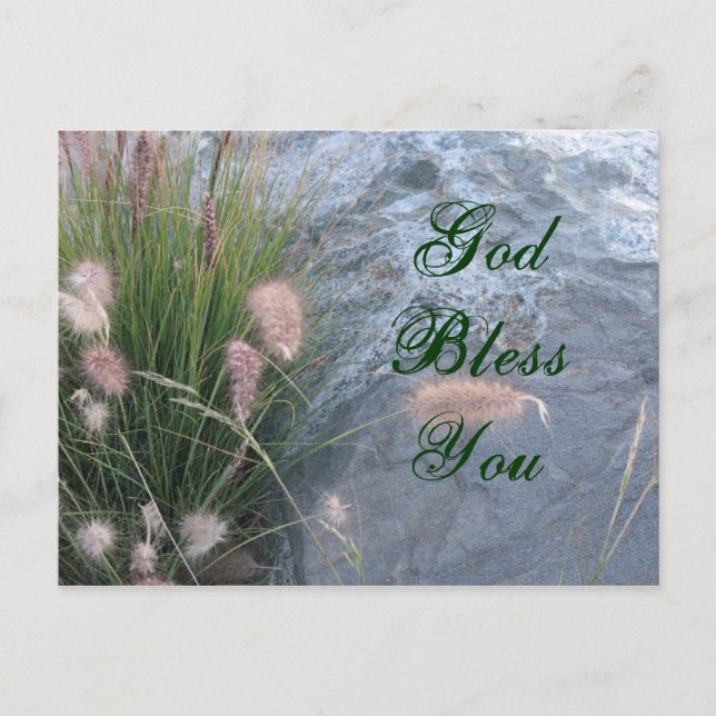 God Bless You beach photo Postcard (Front)