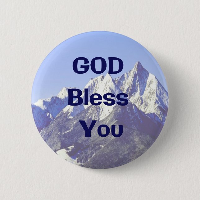 God Bless You button (Front)