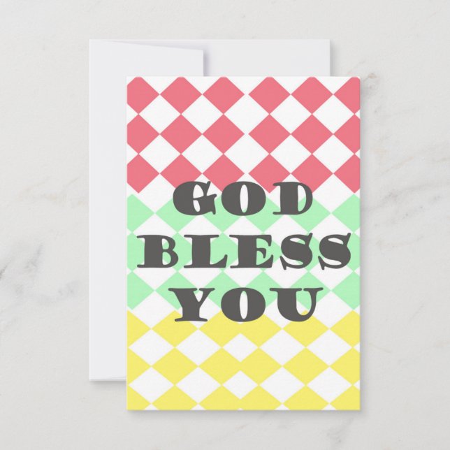 GOD bless you Card (Front)