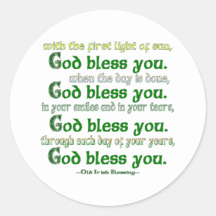 God Bless You Classic Round Sticker