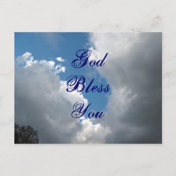 God Bless You Clouds Postcard by DonnaGrayson_Photos at Zazzle