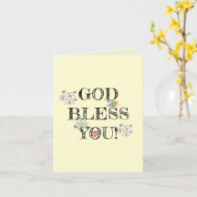 ‘God Bless You’ Floral 