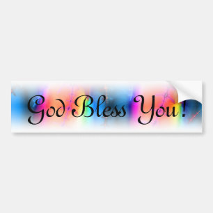 God Bless You Fractal Bumper Sticker