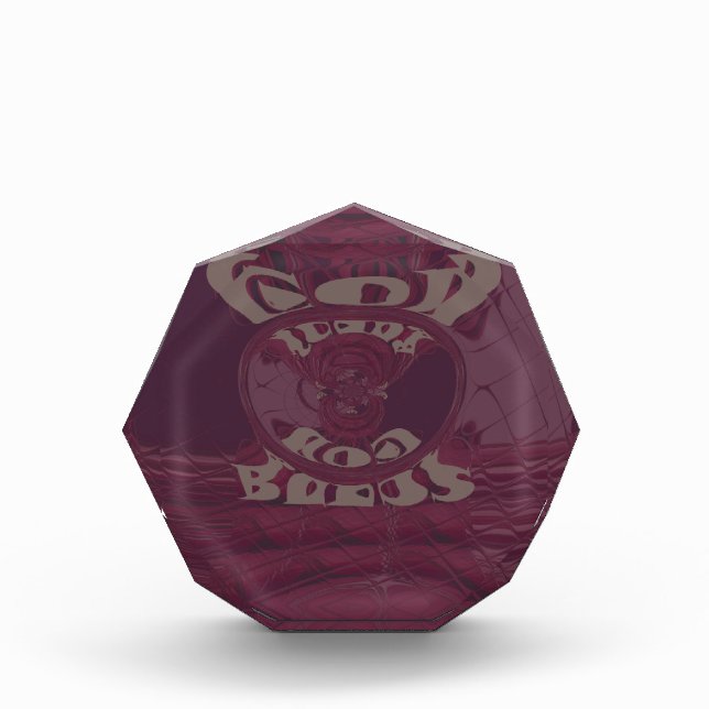 God Bless You Giraffes Art Print/Design Acrylic Award (Front)