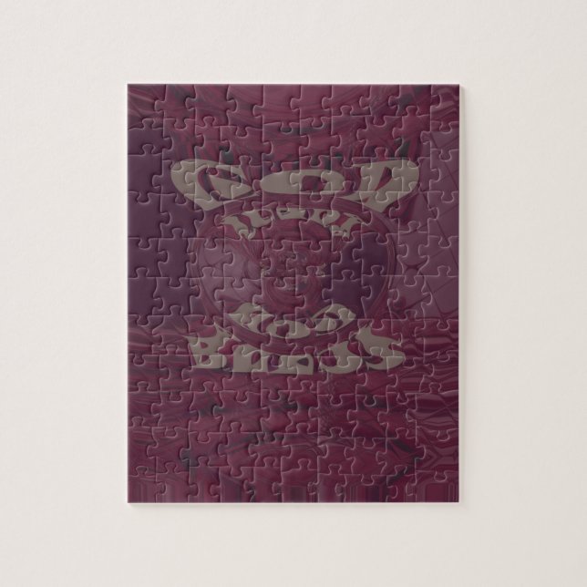 God Bless You Giraffes Art Print/Design Jigsaw Puzzle (Vertical)