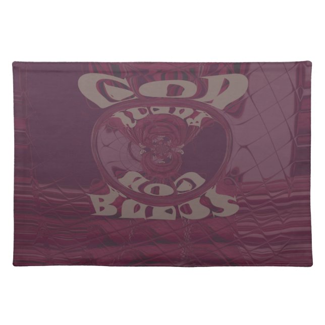 God Bless You Giraffes Art Print/Design Placemat (Front)