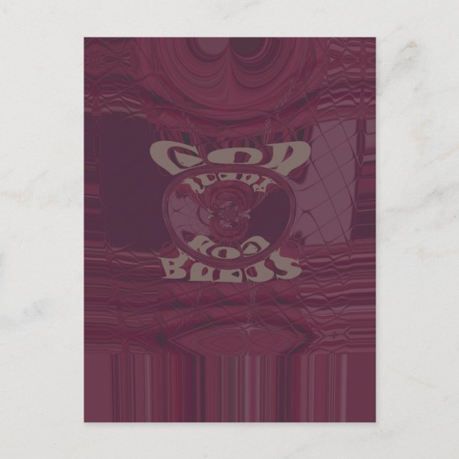 God Bless You Giraffes Art Print/Design Postcard (Front)