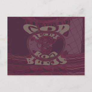 God Bless You Giraffes Art Print/Design Postcard