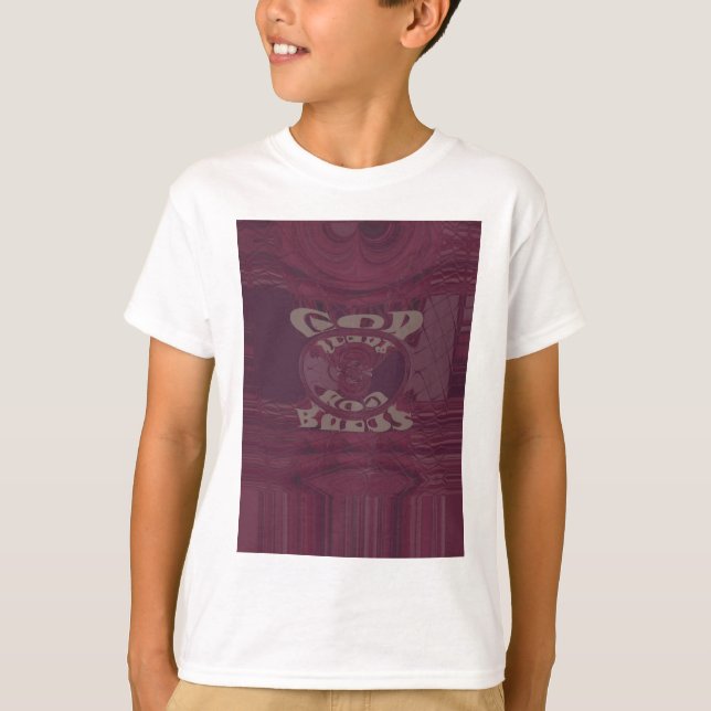 God Bless You Giraffes Art Print/Design T-Shirt (Front)