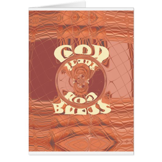 God Bless You Inspirational Text Design. Cards (Front)