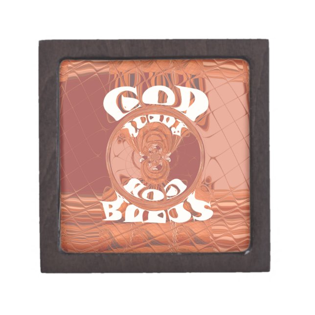 God Bless You Inspirational Text Design.  Gift Box (Front)