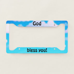 God bless you! license plate frame