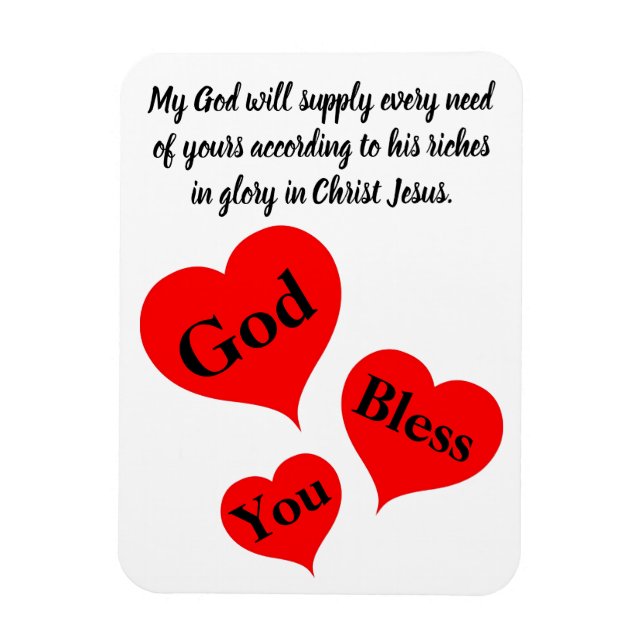 God Bless You Magnet (Vertical)