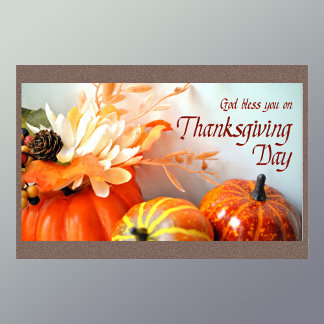 God Bless You On Thanksgiving Day Poster
