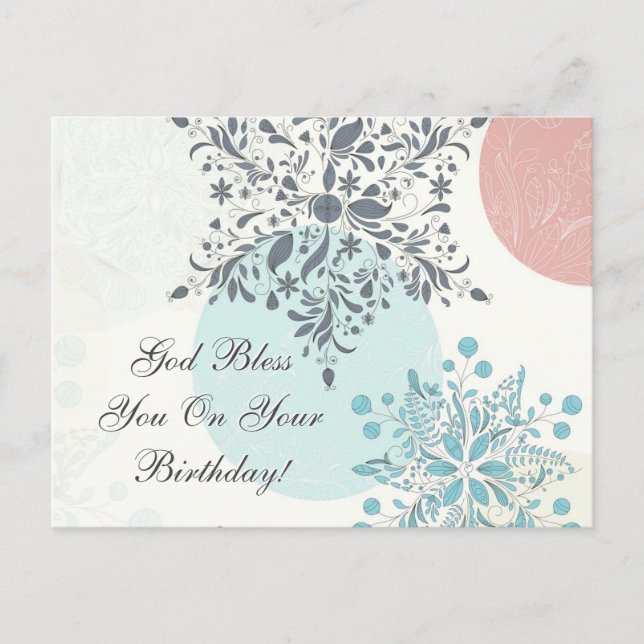 God Bless You on Your Birthday, Numbers 6:24 Bible Postcard (Front)