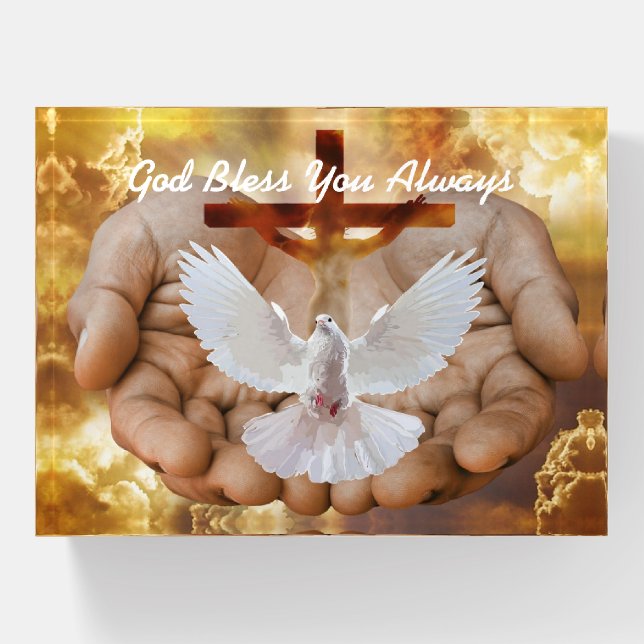 God Bless You Paperweight (Front)