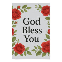 God Bless You Rose Floral