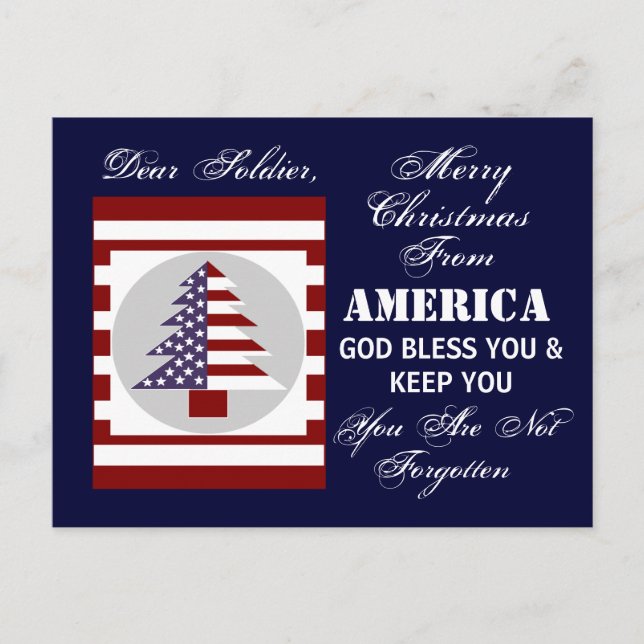 GOD BLESS YOU SOLDIER CHRISTMAS CARD (Front)