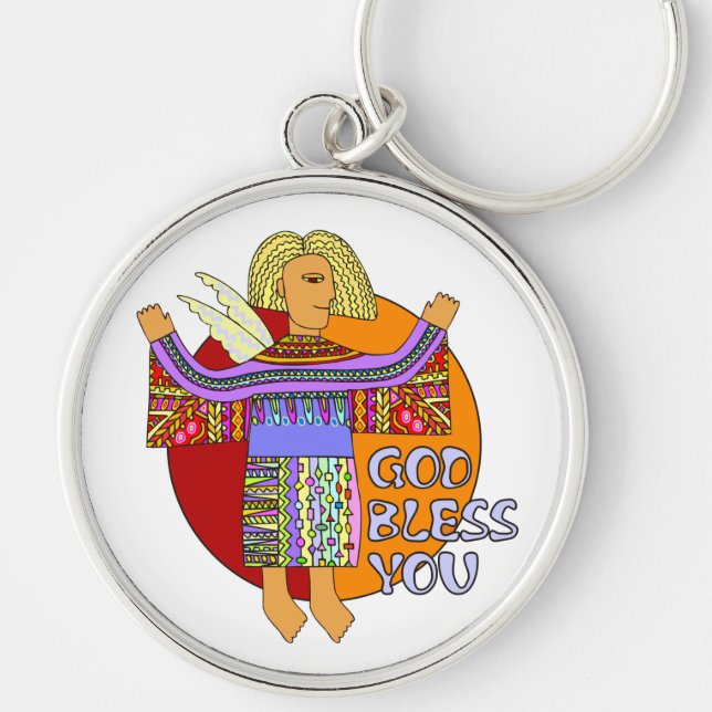 God Bless You | transparenter Hintergrund Keychain (Front)