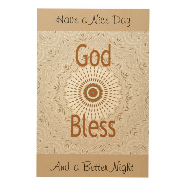 God Bless You Wood Wall Decor (Front)