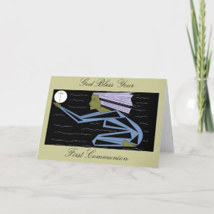 GOD BLESS YOUR FIRST COMMUNION CARD