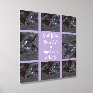 God Bless Your Life as Husband & Wife WallArt Foam Core Photo Tile