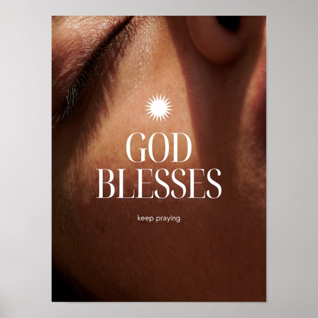 God Blesses Poster Without Frame  (Front)