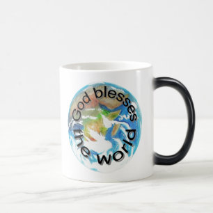 God blesses the world, affirmation mugs