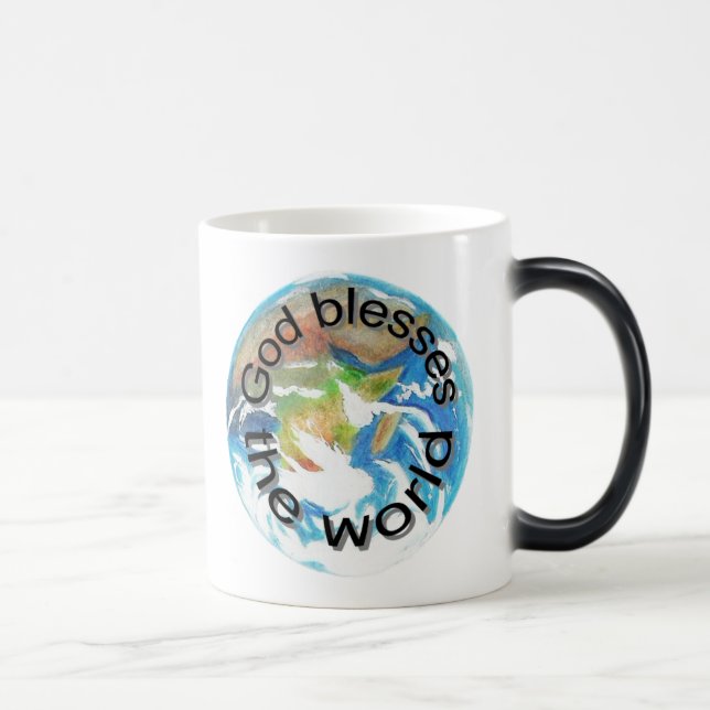 God blesses the world, affirmation mugs (Right)